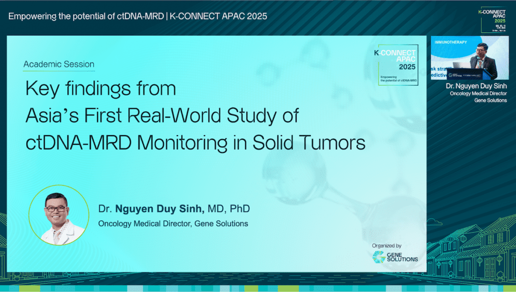 kconnect.genesolutions.com key findings from asias first real world study of ctdna mrd monitoring in solid tumors dr. sinh thumbnail - The K-CONNECT Platform
